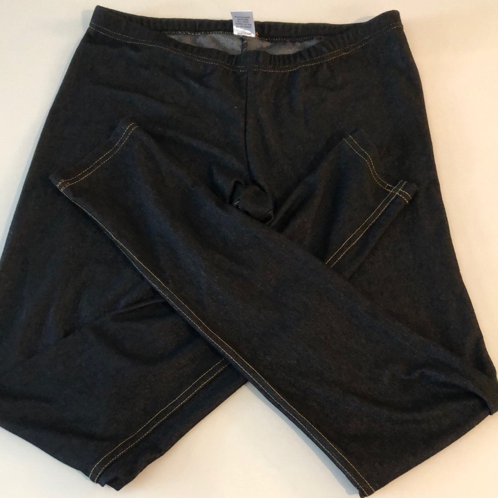 Steve Madden midnight blue denim look leggings